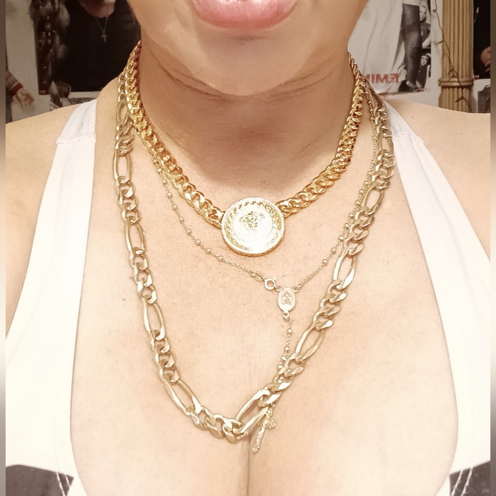 Medusa Chain Necklace Gold Color